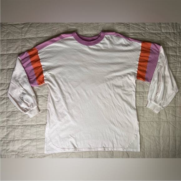 Revolve X L Space To The Limit Pink & Orange Oversized Pullover Tee - Small - Picture 6 of 13